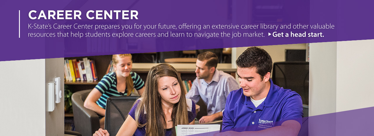 Students working with Career Center advisors