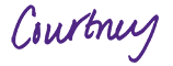 Courtney's signature