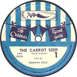 Carrot Seed 78, record label: side 1