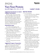 vary protein leaders guide
