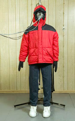manikin with heavy coat