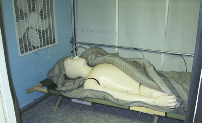 thermal sleeping bag manikin