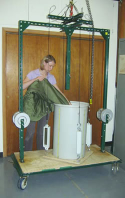 sleeping bag packing volume test