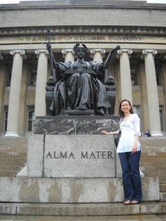 Dr. Shapkina at Columbia University Low Library