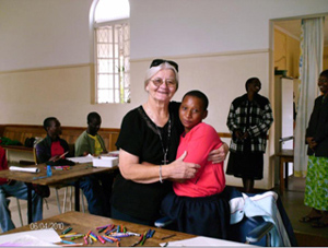 Sister Fran with Zimbabwe Career Development Education Support