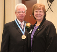 Fred Bradley and UW College of Education Dean Kay A. Persichitte