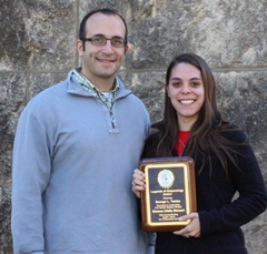 Ximena Cibils Stewart (right) with major professor Brian McCornack