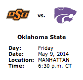 K-State Baseball takes on Oklahoma State tonight!