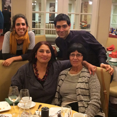 Shireen Roshanravan and Pedro DiPietro with Chandra Mohanty and Maria Lugones