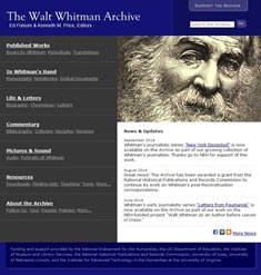 Walt Whitman Archive homepage