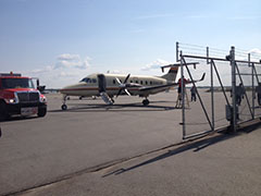 Turboprop airplane that just offloaded Native Alaskan crew. It took 2 planes to transport each 20 person crew. My detail was to receive the crew, arrange their transportation to the AK Forest Service Warehouse for gear, then get them on a bus to the fire.