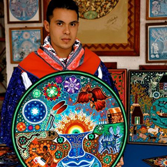 Cilau Valdez, an international art award winner and Huichol yarn painter, will be leading a workshop and lecturing on Feb. 17th and 18th.