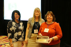 Shanna Legleiter (left) with fellow CUPA members Barbara Carroll, Vice Chancellor North Carolina State University (Center) and Connie Deel, (right) Chief Human Resources Officer, Baker University receive inaugural gavel 