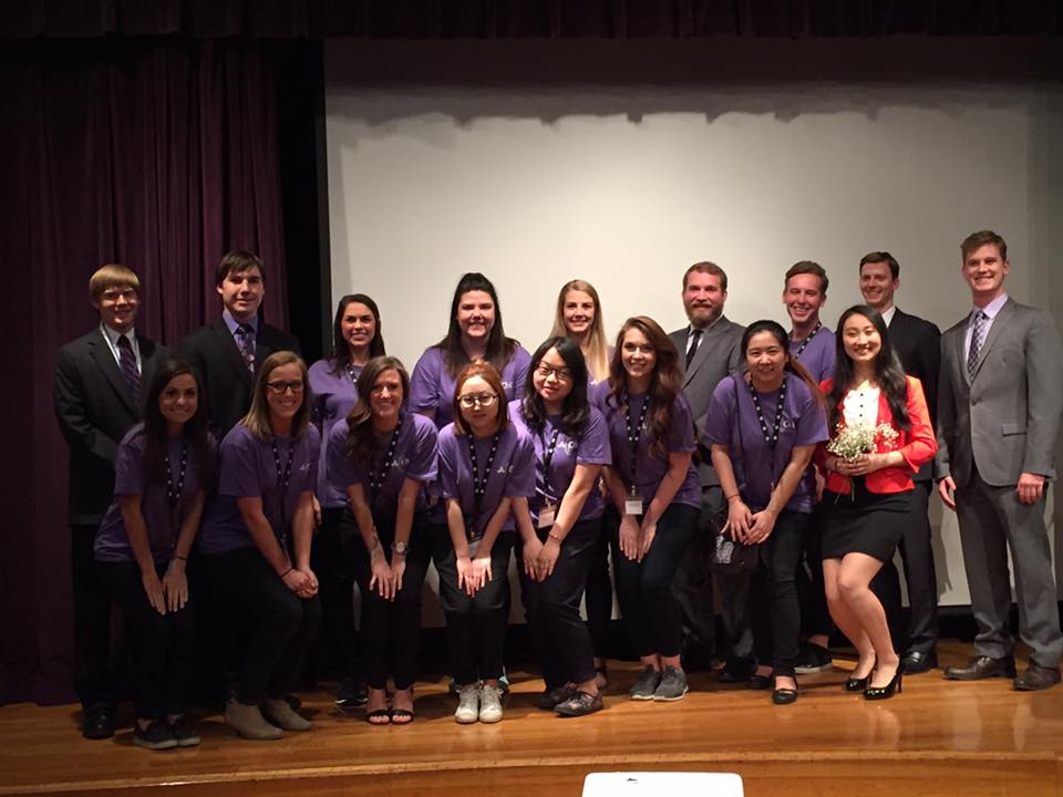 Hospitality management students and AIChE student board, hospitality students not pictured: Alexis Heard and Daniel Carroll.