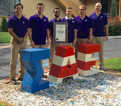 SAE officers with Chapter Achievement Award