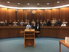 LEAD Students with three justices at Kansas Supreme Court