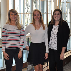 From left: Shelby Heydon, Amy Hein and Michelle Dorsey