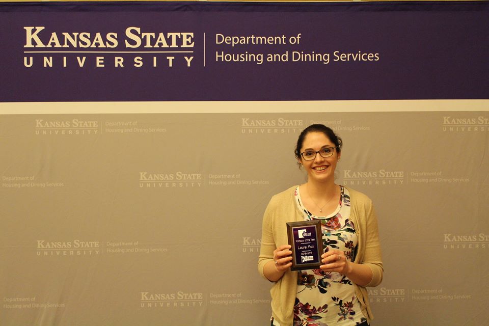 Laura Fox with her award