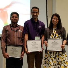 Far left, Mokhles Rahman; middle, Daljit Singh at the NAPB awards ceremony.