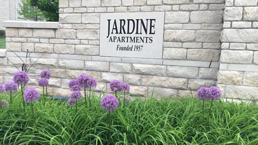 Flowers near Jardine Apartments