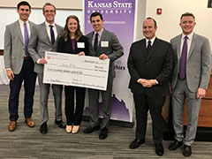 Winners Zach Case, Renee Dick, and Tevin Grace with Phillips 66 Representatives