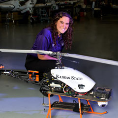 Kendy Edmonds, senior in UAS flight and operations and UAS design and integration, is interning with NASA's Armstrong Flight Research Center in Edwards, California, during the fall 2017 semester. This is Edmonds’ second internship with NASA.