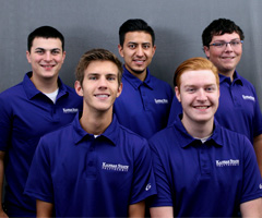 Five new student ambassadors have been chosen to represent Kansas State Polytechnic for the 2017-2018 academic year. Back row, from left: JT Brantley, Juan Diaz and Clayton Bettenbrock; and front row, from left: Logan Renz and Colton Linenberger.