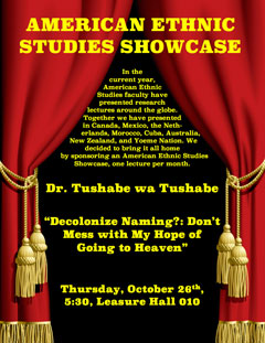 American Ethnic Studies Showcase lecture series