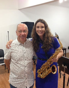 Anna Marie Wytko with Alain Crepin, Director of the Belgian Air Force Band