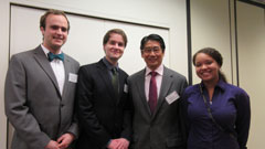 From left to right: Riforgiate, Fletcher, The Honorable Consul General of Japan in Chicago Naoki Ito, and Finch