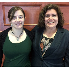 Academic librarians Rachel Miles and Christina Geuther