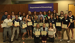 Students recognized at Department of Kinesiology scholarship banquet