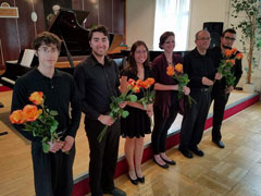 Dobrzanski and his students at Bratislava Conservatory