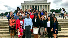 Loan and other Gilman Alumni Ambassadors at the Training in Washington D.C. this past summer. 