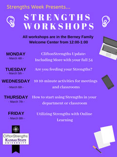 Strengths Workshops for Strengths Week 2019
