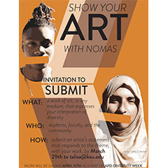 Flier detailing procedure to submit art 