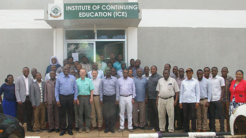 K-State veterinary faculty join a group from Sokoine University in Tanzania for a continuing education course 