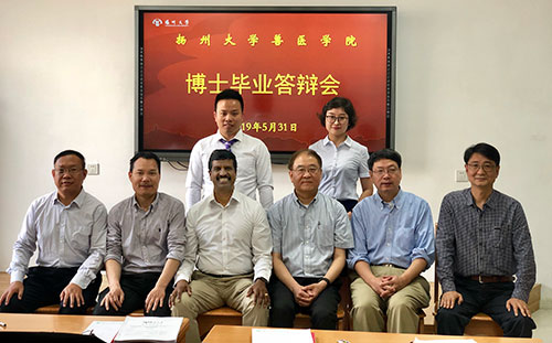 Drs. Roman Ganta and Jianfa Bai meet with former Ph.D. students at Yangzhou University in China