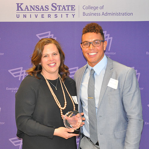 Executive Mentor of the year Jamie Borgman, with her mentee Denzel Goolsby