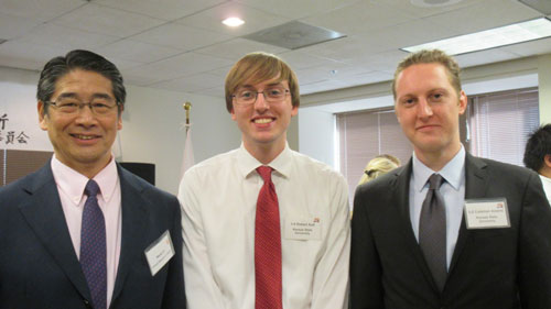 From the left:Naoki Ito, Consul General of Japanese at Chicago; Robert Ault, and Coleman Adams