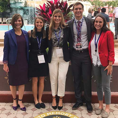 K-State Sales Team: Dawn Deeter, Abbie O’Grady, Cecilia Nancarrow, Preston Maurer and Lanessa Aurand