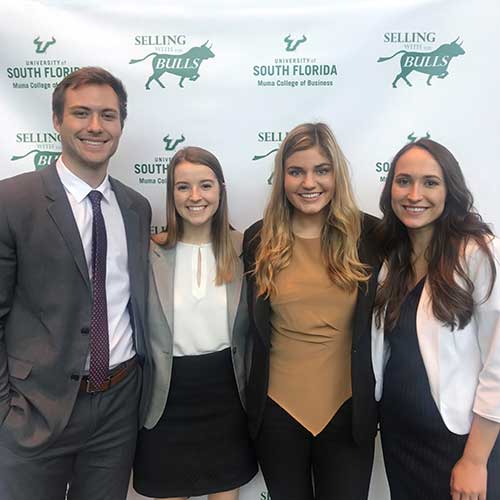 Left to right: Preston Maurer, Abbie O’Grady, Cecilia Nancarrow and Lanessa Aurand