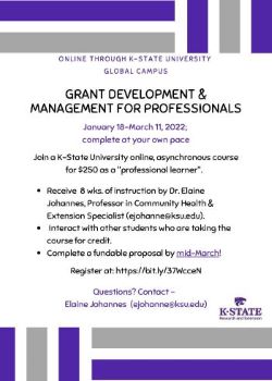 Grant Development and Management Jan.18-March 11 flyer Grant Development and Management Jan.18-March 11 flyer
