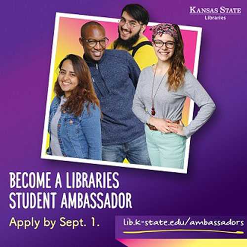 All students are invited to join the K-State Libraries Student Ambassadors.