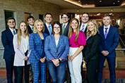 Front Row: Ashley Grills, Lydia Johnson, Kellie Jackson, Kaley Coffman, and Halle Zwetow Back Row: Hunter Hartner, Jack McGuire, Blaine Kramer, Cameron Pavelschak, Colton Williams, and Taylor Moorman