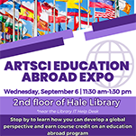 ArtSci Education Abroad Expo flyer 