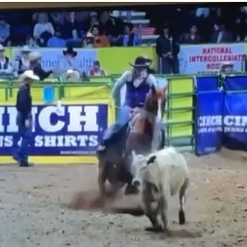 Kyleigh Winn competing at the College National Finals Rodeo