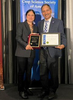 Prasad along with his wife Lakshmi at the CSSA  Annual Meeting ceremony. 