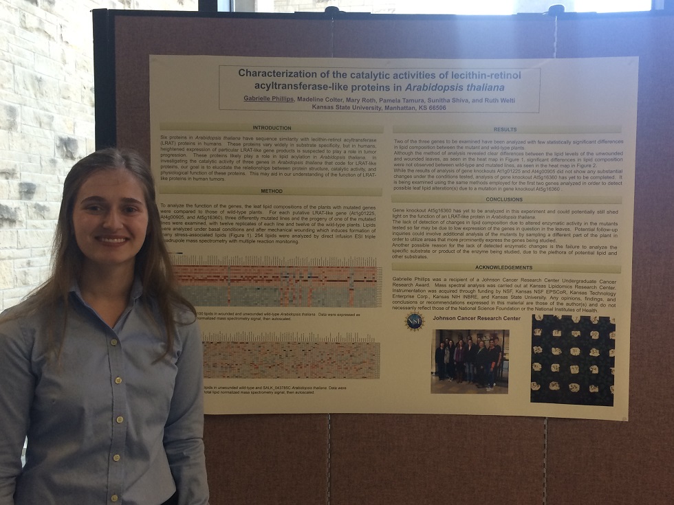 Gabrielle Phillips and her Research Poster