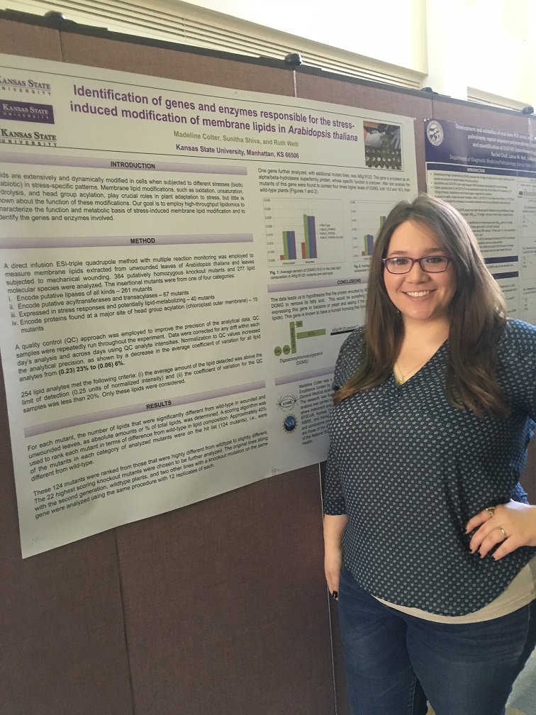 Madeline Colter with her Research Poster